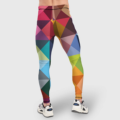 Мужские тайтсы Цветные квадраты / 3D-принт – фото 4