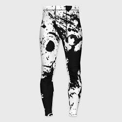Мужские тайтсы Чёрный с белой абстракцией