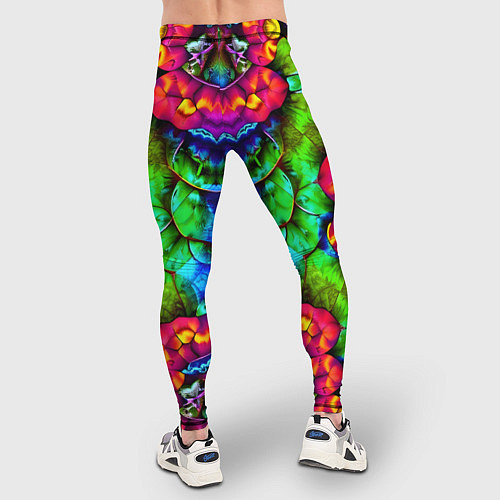 Мужские тайтсы Калейдоскоп с птичкой / 3D-принт – фото 4