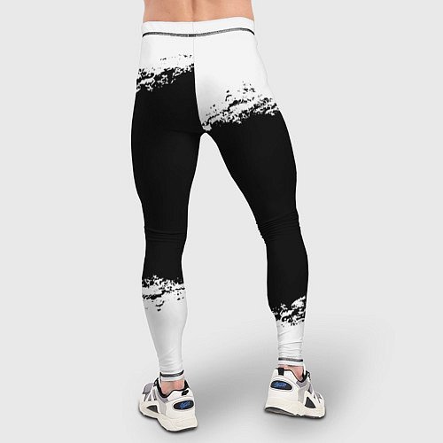 Мужские тайтсы Monster energy белые краски / 3D-принт – фото 4