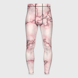 Мужские тайтсы Розовая абстракция с мраморной текстурой и блеском