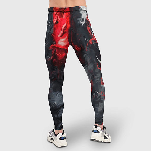 Мужские тайтсы Японский дракон в дыму / 3D-принт – фото 4