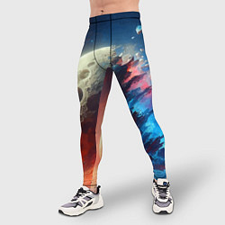 Тайтсы мужские Разрыв космического тела - нейроарт, цвет: 3D-принт — фото 2