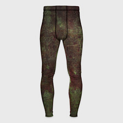Мужские тайтсы Абстракция - green fabric soaked in red paint