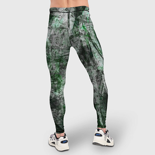 Мужские тайтсы Абстракция - grey emerald rock / 3D-принт – фото 4