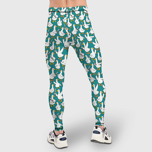 Мужские тайтсы Злой гусь узор / 3D-принт – фото 4