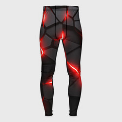 Тайтсы мужские Красная неоновая броня, цвет: 3D-принт