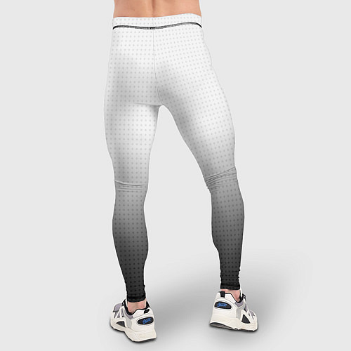 Мужские тайтсы Из белого в чёрный градиент с точками / 3D-принт – фото 4