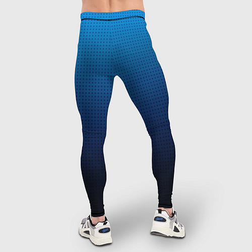 Мужские тайтсы Из голубого в чёрный градиент с точками / 3D-принт – фото 4