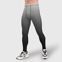 Тайтсы мужские Градиент металлический тёмно-серый, цвет: 3D-принт — фото 2