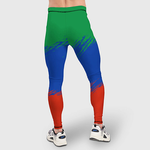 Мужские тайтсы Дагестанские цвета / 3D-принт – фото 4