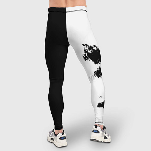 Мужские тайтсы Monster energy краски белые / 3D-принт – фото 4