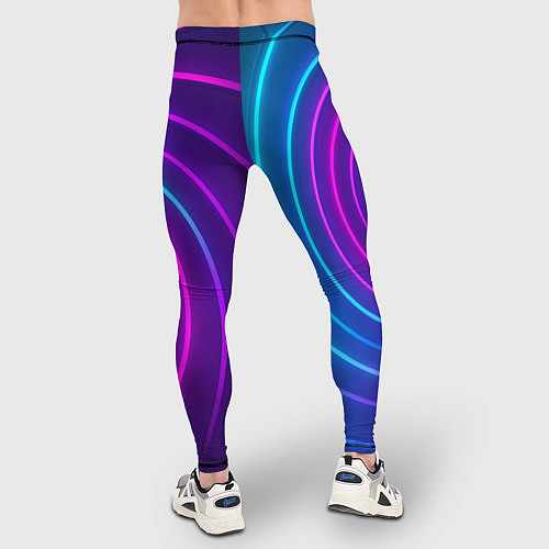 Мужские тайтсы Сине-фиолетовая спираль / 3D-принт – фото 4
