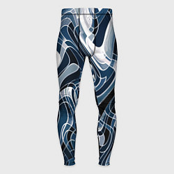 Тайтсы мужские Тёмно-синий искажённая абстракция, цвет: 3D-принт