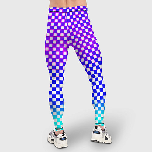 Мужские тайтсы Monster шахматная клетка градиент / 3D-принт – фото 4