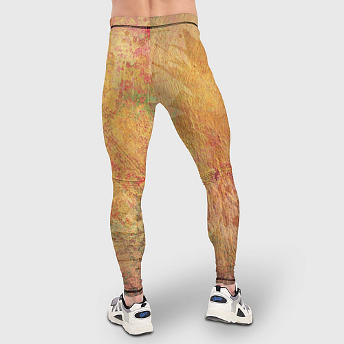 Мужские тайтсы Абстракция - red and yellow spots / 3D-принт – фото 4
