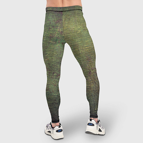 Мужские тайтсы Абстракция - old board painted with green paint / 3D-принт – фото 4