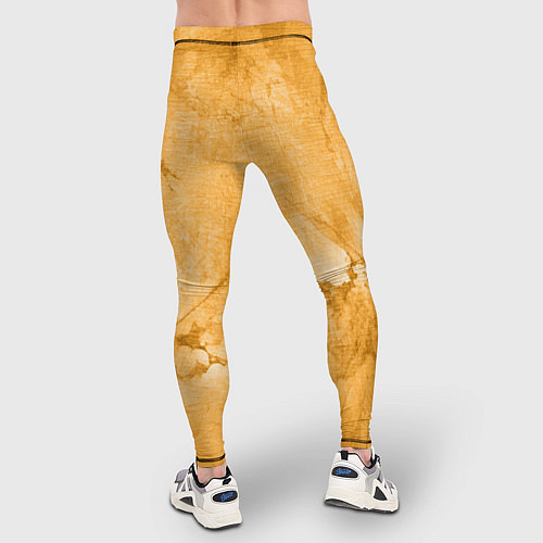Мужские тайтсы Абстракция - bright yellow / 3D-принт – фото 4
