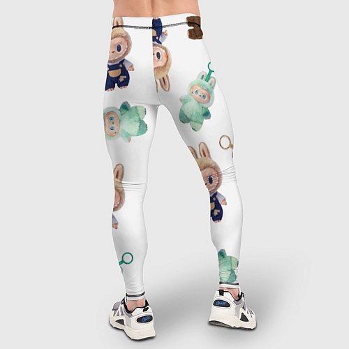 Мужские тайтсы Много игрушек лабубу / 3D-принт – фото 4