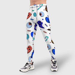 Тайтсы мужские Halloween white, цвет: 3D-принт — фото 2