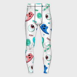 Тайтсы мужские Halloween light blue pumpkin, цвет: 3D-принт