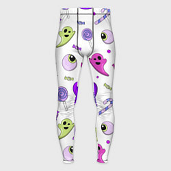 Тайтсы мужские Halloween purple pumpkin pattern, цвет: 3D-принт