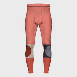Тайтсы мужские Луна Малевича розовый томат, цвет: 3D-принт