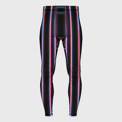 Тайтсы мужские Neon red blue black, цвет: 3D-принт