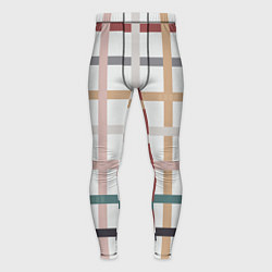 Тайтсы мужские Плетенка пастельная, цвет: 3D-принт
