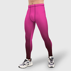 Тайтсы мужские Малиновый градиент комбинированный узор, цвет: 3D-принт — фото 2