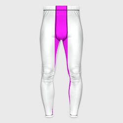 Тайтсы мужские Color white pink lines, цвет: 3D-принт