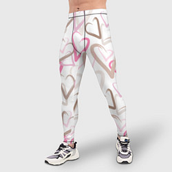 Тайтсы мужские Розовые сердца, цвет: 3D-принт — фото 2
