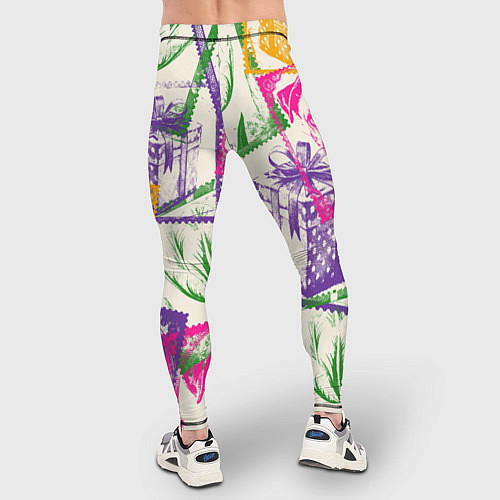 Мужские тайтсы Мопс и праздник / 3D-принт – фото 4