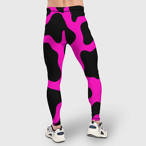 Мужские тайтсы Розовая коровья расцветка / 3D-принт – фото 4