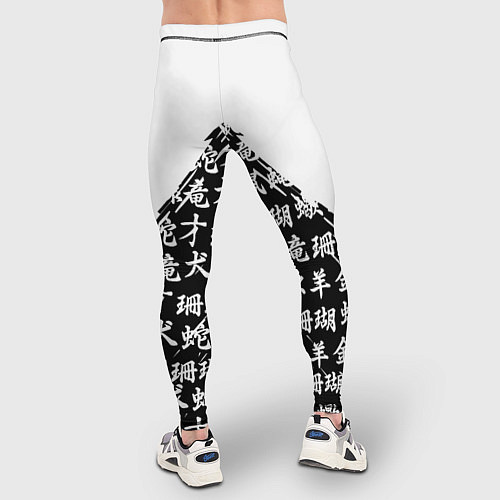 Мужские тайтсы Doom японские символы / 3D-принт – фото 4