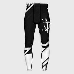 Тайтсы мужские Doom geometry black, цвет: 3D-принт