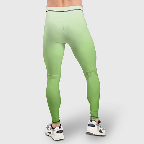 Мужские тайтсы Градиент нежно-зеленый / 3D-принт – фото 4