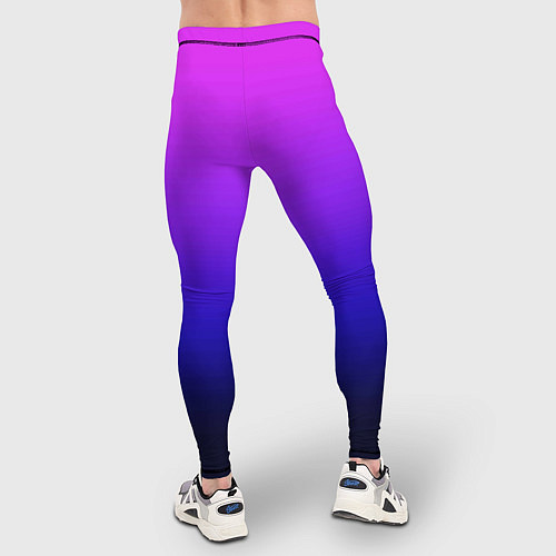 Мужские тайтсы Омбре синий градиент Future Dusk / 3D-принт – фото 4