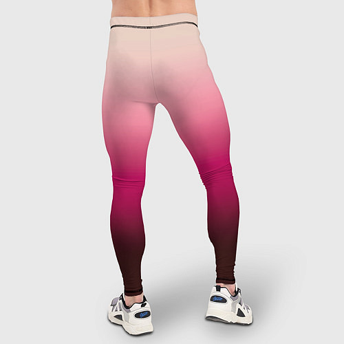 Мужские тайтсы Градиент transcendent pink омбре / 3D-принт – фото 4