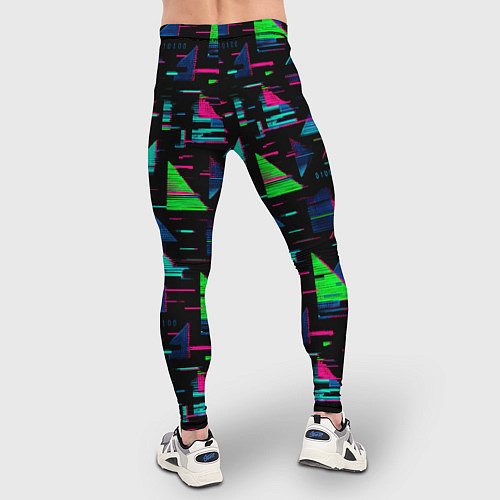 Мужские тайтсы Геометрия глитч / 3D-принт – фото 4