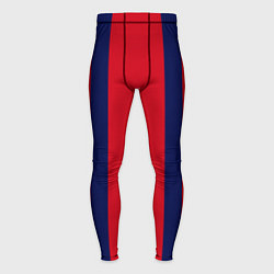 Тайтсы мужские Color black red stripes, цвет: 3D-принт