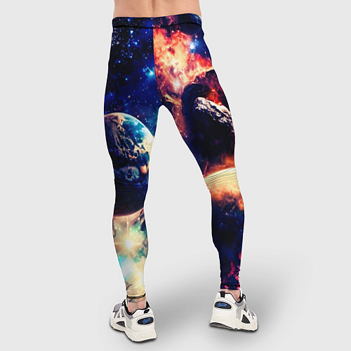 Мужские тайтсы Фантастический космос планеты / 3D-принт – фото 4