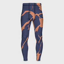 Тайтсы мужские Разломы на синем, цвет: 3D-принт