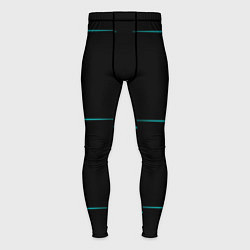 Мужские тайтсы Color black blue stripes