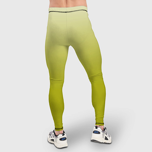Мужские тайтсы Градиент лаймовый / 3D-принт – фото 4