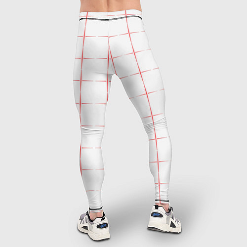 Мужские тайтсы Color white red crosses / 3D-принт – фото 4