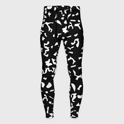 Тайтсы мужские Черный камуфляж, цвет: 3D-принт