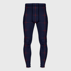 Тайтсы мужские Color dark blue red crosses, цвет: 3D-принт