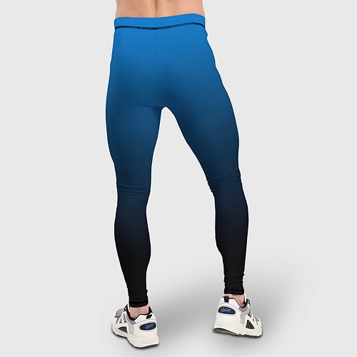Мужские тайтсы Blue gradient / 3D-принт – фото 4