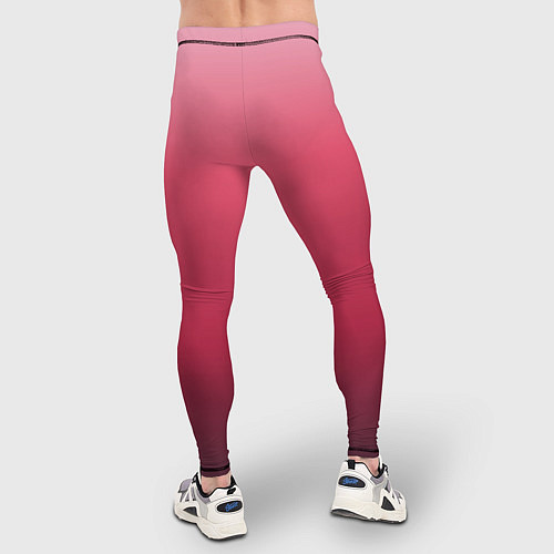 Мужские тайтсы Градиент гранатовый / 3D-принт – фото 4